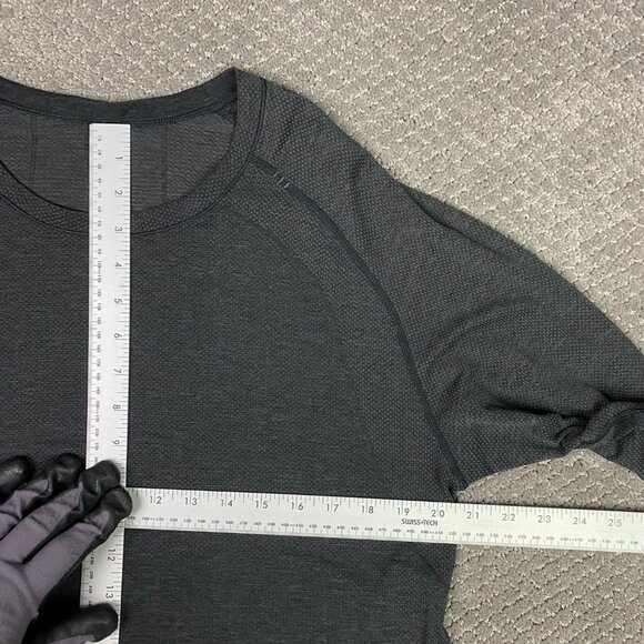 Lululemon Metal Vent Tech Shirt Men's Large Gray Long Sleeve Gym Running Base - Picture 7 of 9